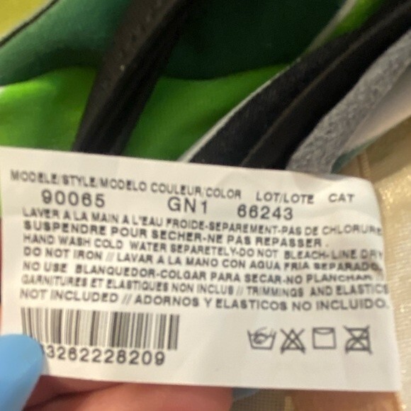 NWT women’s green stripe one piece swimsuit double straps size 12, Resortwear - Picture 2 of 10